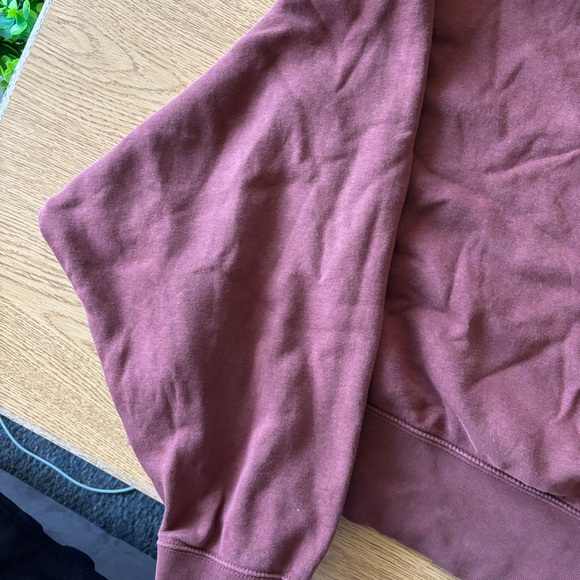 Women's Nike Maroon Cropped Long Sleeve Sweatshirt - Picture 5 of 8